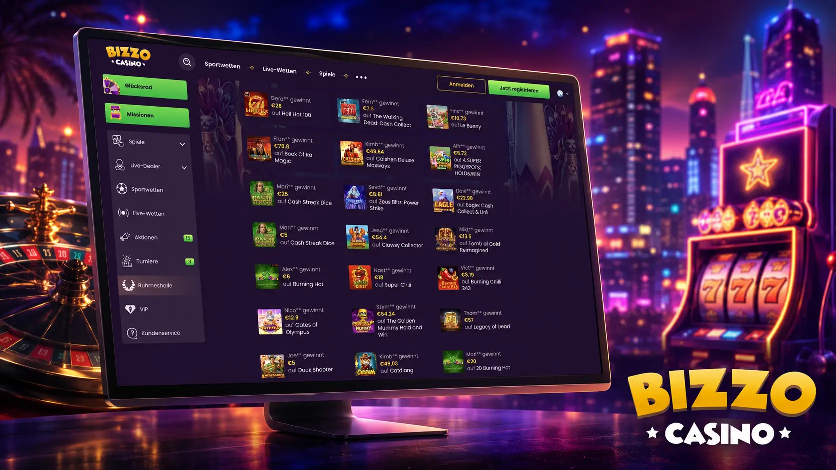 Wie startet man mit Live-Spielen bei Bizzo Casino